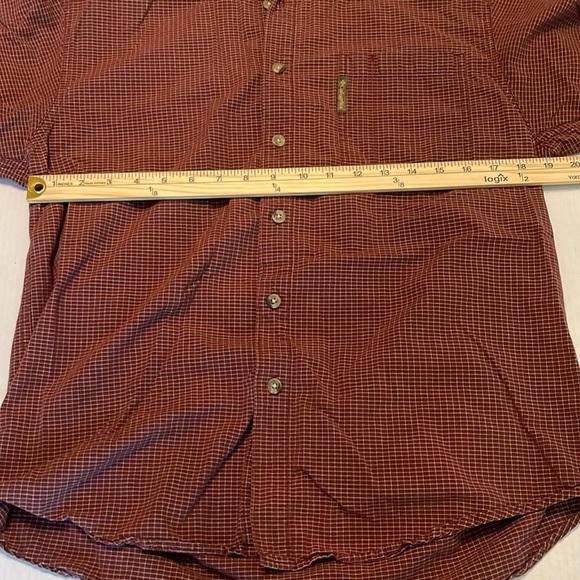 Columbia Men’s Red Rust Long Sleeve Button Down Shirt Size M - Picture 4 of 9